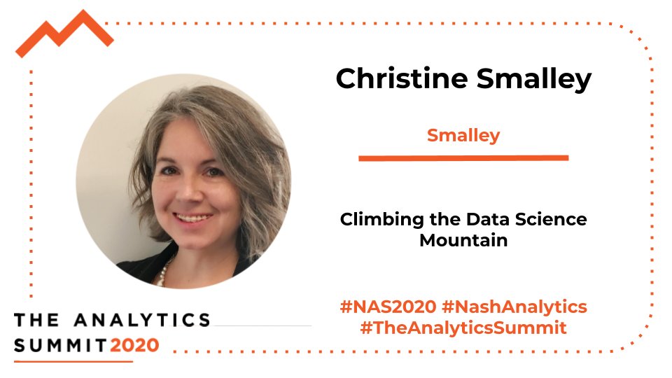 nashtechcouncil's tweet photo. Tomorrow is the 2020 Virtual Analytics Summit! Christine Smalley from Smalley will speak on "Climbing the Data Science Mountain"

Learn More &amp; Register for the Virtual #NAS2020 https://t.co/th2IAVG7sH

#AnalyticsSummit2020 #NashAnalytics https://t.co/Bja9K57eVb