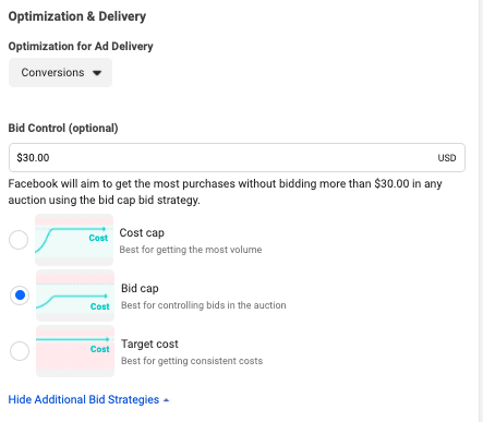 29. So here is what I have tried in acquisition campaigns Purchase objective campaign resulted in ~$40 cost per sale Add to cart objective campaign gave ~$100+ cost per saleNow I have changed the campaigns back to purchase objective but this time with a $30 bid cap