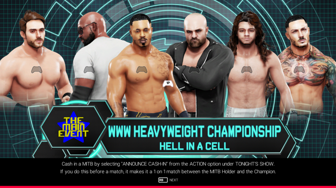 The Main Event Iron Cell match(iron man)Match Length: 30:00Points:  @JBHayes707 - 0 @ProdigyChildBAS - 0 @TheKimuraKiller - 0 @KWashingtonCAW - 1 @gloangel17o - 2