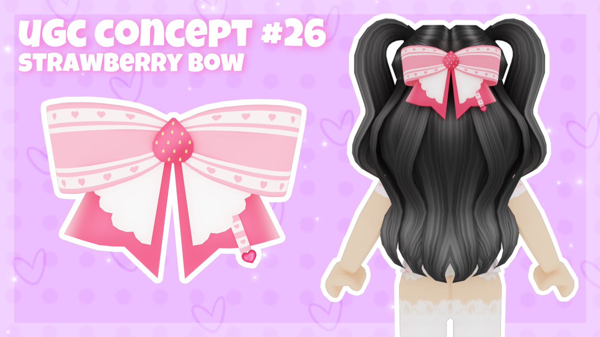 Ineff On Twitter Ugc Concept 26 Strawberry Bow Sorry For Being Inactive I Ve Been Focusing A Lot On School And Other Modeling Things Tags Robloxugc Ugcconcept Robloxdev Ugc Roblox Roblox - roblox ugc modeling