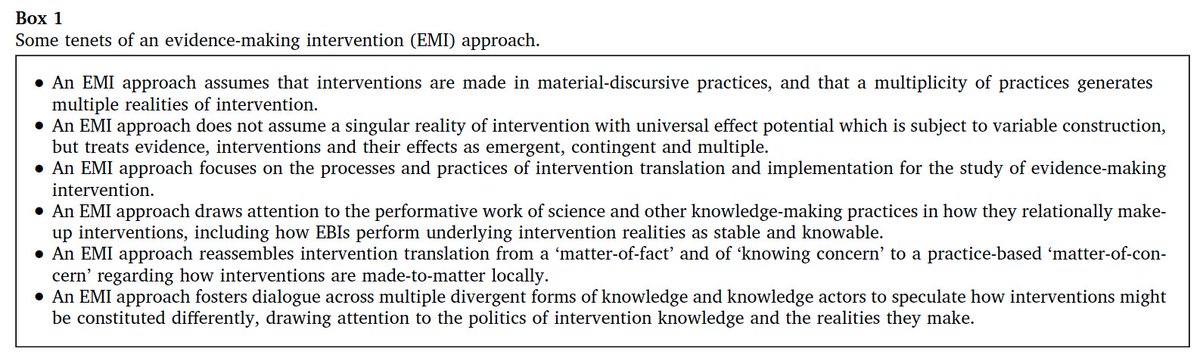 1stluvd's tweet image. doi.org/10.1016/j.socs…
Evidence-making interventions in health: A conceptual framing sciencedirect.com/science/articl… #evidencemakinginterventions vs #evidencebasedinterventions @tim__rhodes