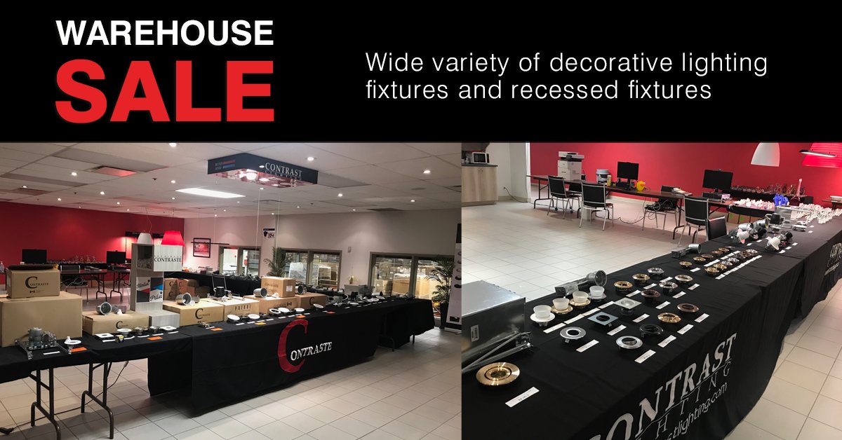 Our big warehouse sale ends today at 5pm! 
Amazing deals on recessed fixtures! 

See you at 1020 rue du Parc Industriel in Lévis!