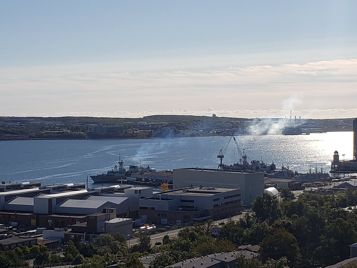 RCNintheUSN's tweet image. The Bridge at Juno Tower is a great vantage point to watch the Naval Task Group getting underway this morning. Fair winds to #hmcshalifax #hmcsvilledequebec and #nruasterix as they head off to Europe for Joint Warrior. They will be sailing past Downtown at around 11 this morning.