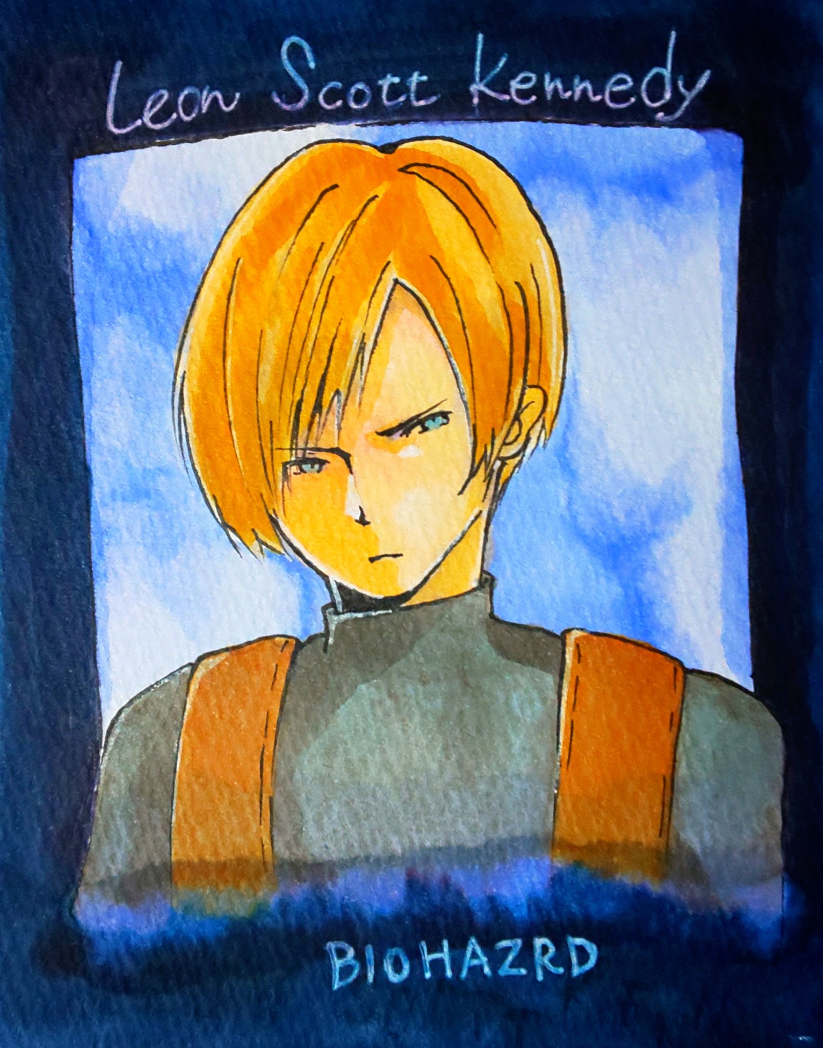 Acca Wooden Doll フォレストページ イラスト アナログ コピック 筆之助 バイオハザード Biohazard レオン S ケネディ ちょっと若くなりすぎました バイオハザード4のレオンが一番カッコイイと思います 画力は追いつかないです 泣けるぜ