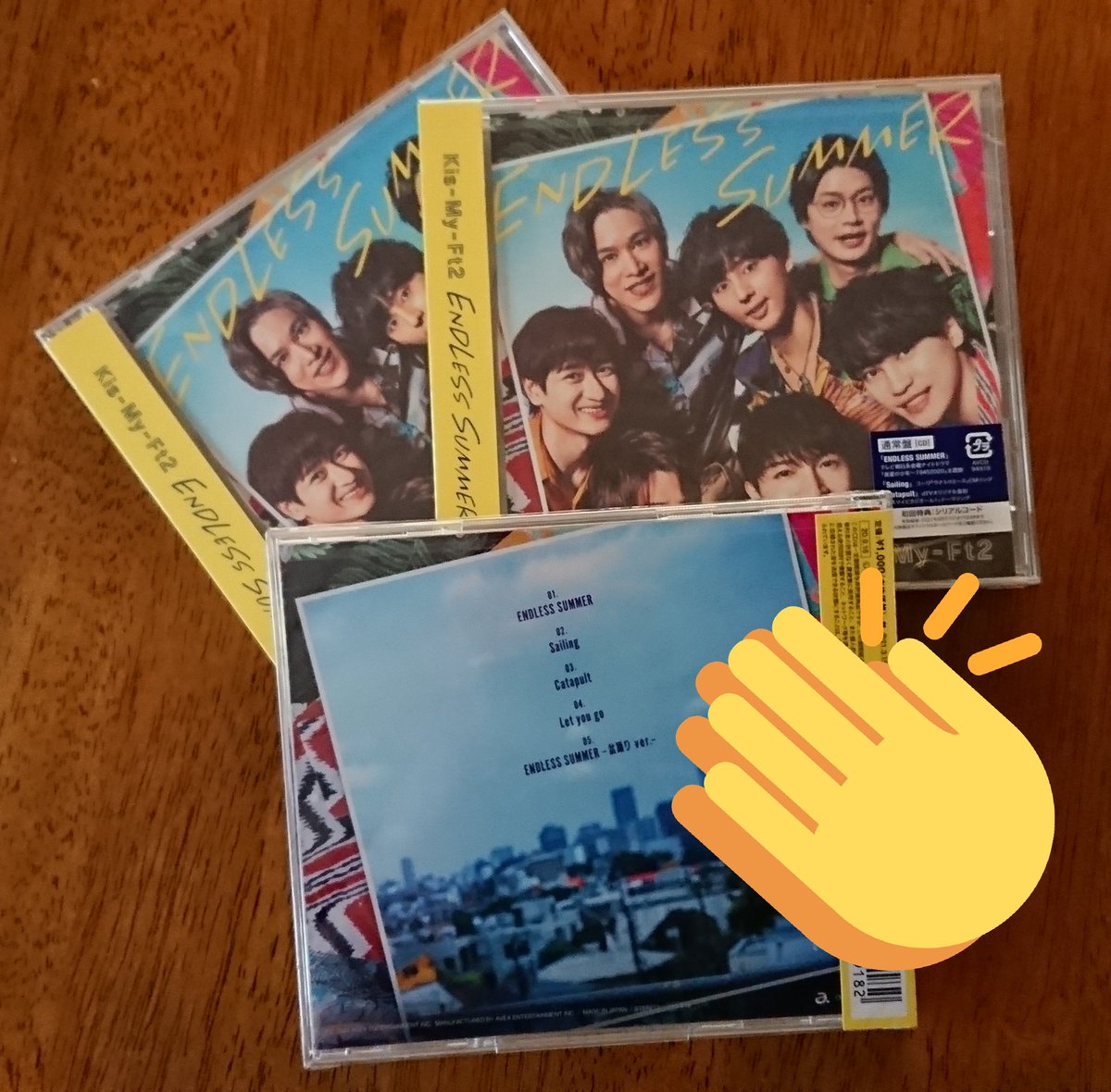 みほ 最終日 地元ショップの残り3枚を連れて帰りました これで 悔いはない 今年も熱い夏だったなぁ なかまっちの皆さん お疲れさまでした Endless Summer Kis My Ft2 Endlesssummer大ヒット祈願 Endlesssummer キスマイ T Co