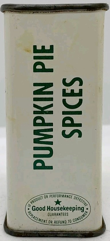 (Pumpkin pie) recipe (pumpkin pie spices, Ann Page / The Great A & P Tea Co., between 1962-1974)