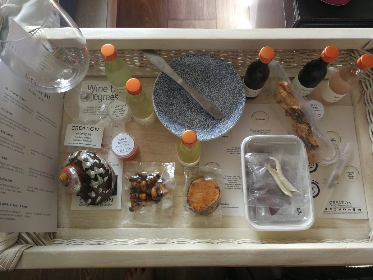 All dressed up and somewhere to go! <a href="/JoburgWineClub/">JoburgWineClub</a> online event this afternoon. Can't wait to sip on my <a href="/creationwines/">Carolyn Martin</a> alchemy kit! #joburgloveswine #lovecreationwines