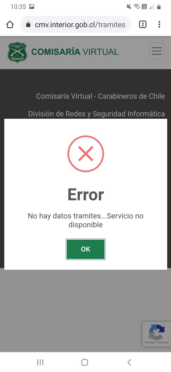 KatherineSorteg's tweet photo. Hace 45min intentando sacar permiso y nada #ComisariaVirtual @Carabdechile @24HorasTVN https://t.co/9HJOipeC9L