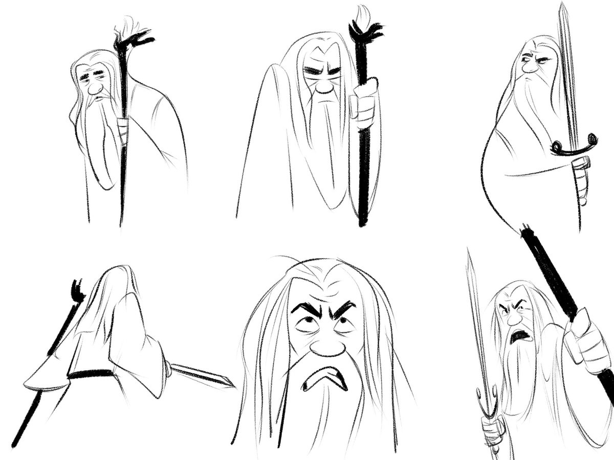 Homework from assignment 1 of <a href="/schoolismlive/">Schoolism</a> class with <a href="/rrr_yaga/">Daniel Arriaga</a>, character design for feature animation, or whatever. Had a pretty good time with this just gettin outta my head and drawing

#drawing #art #characterdesign #SchoolismSunday #lordoftherings #Gandalf #cartoons