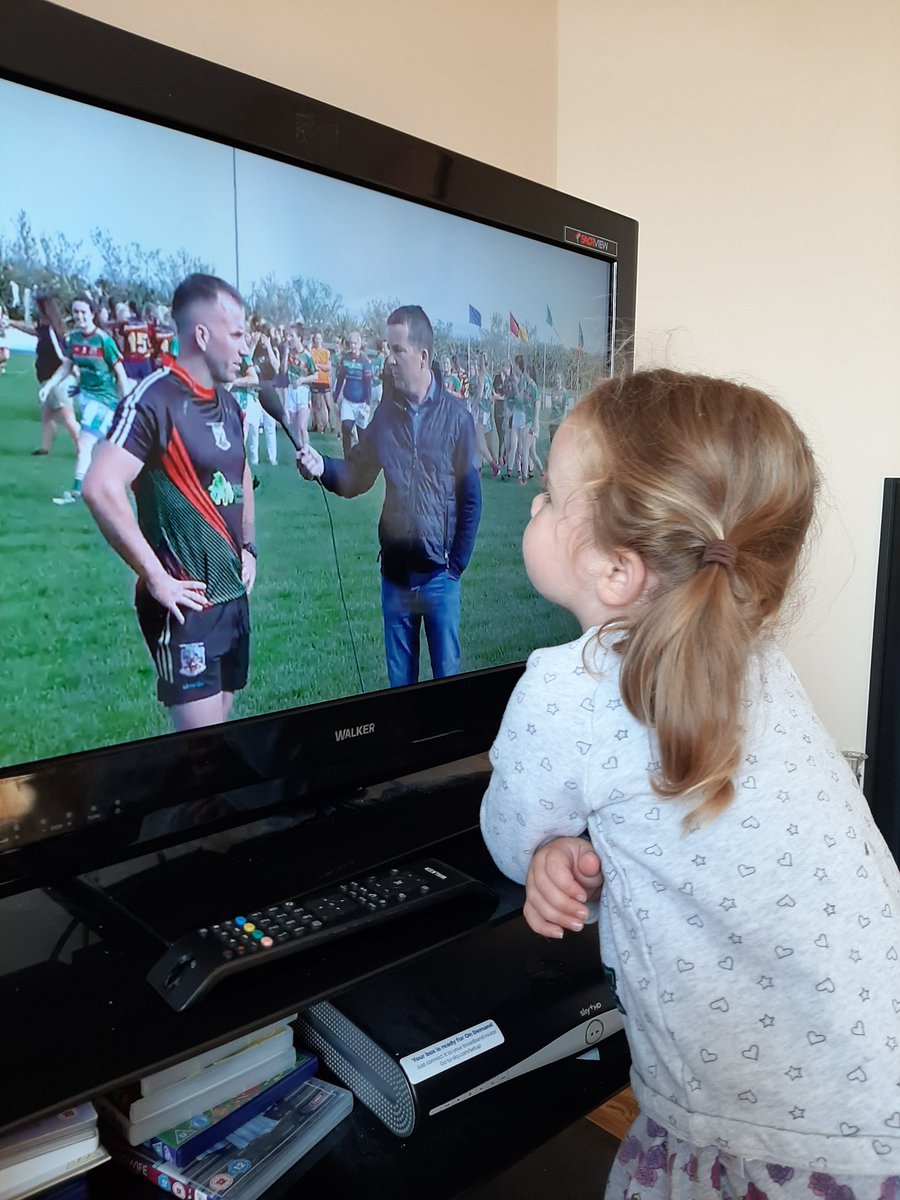 Can't drag her away from <a href="/ChannelClare/">Channel Clare</a>'s live streaming of the intermediate ladies football final