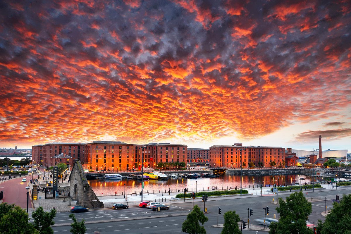 New competition. 
Retweet and follow (if you haven't already) for a chance to win this popular 12 x 8 inch Sky Over Royal Albert Dock, #Liverpool print. The draw will be on Sunday, 27th September.