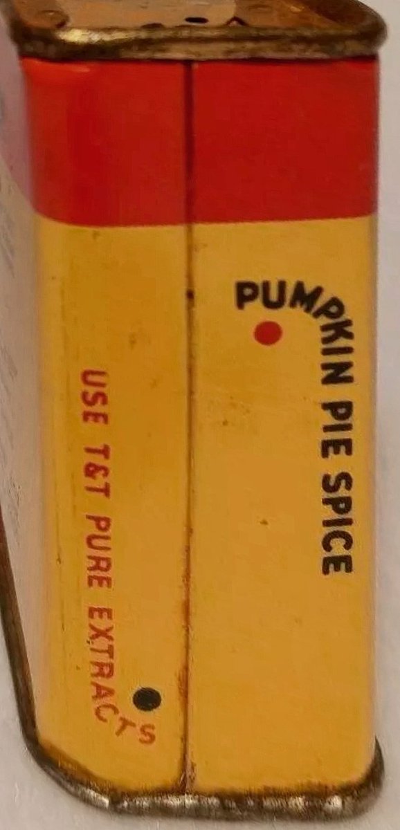 Pumpkin pie recipe and pumpkin pie spice tips (Thomson & Taylor / The Warfield Company, probably pre-1960)