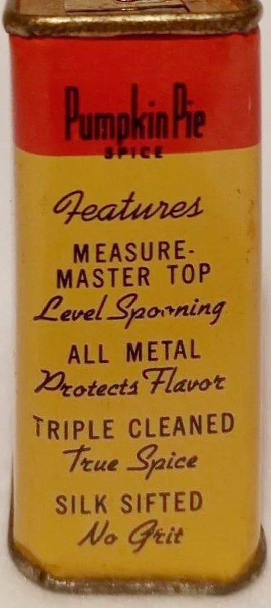 Pumpkin pie recipe and pumpkin pie spice tips (Thomson & Taylor / The Warfield Company, probably pre-1960)