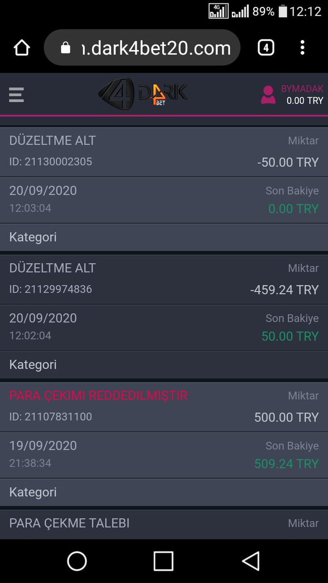 AdaminnDibi's tweet photo. Dark4bet sitesi bakiyemi SİLDİ.

50 TL yatırıp 50 TL aldım. Bakiye 500 yaptım ancak ödeme yapmadığı gibi her yerden beni engelledi.

Late bahis adı altında bana ödeme yapmıyor. https://t.co/UPdfyeX9hQ