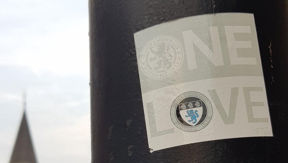 Faded Boro sticker on Northumberland Road...