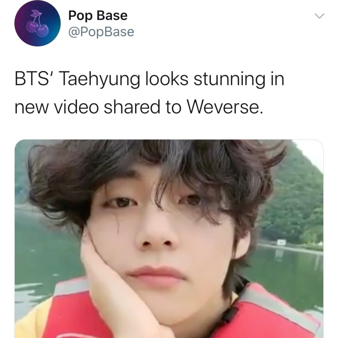 locals falling for taehyung's beauty in PopBase's tweet about taehyung