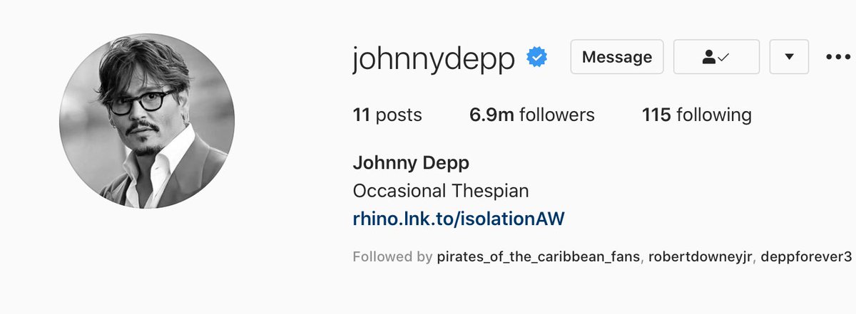 DonatellaImvu's tweet photo. Johnny Depp reached 6.9 mil followers on IG โค๏ธโค๏ธโค๏ธโค๏ธ #JusticeForJohnnyDepp https://t.co/SxqeB3W3cY