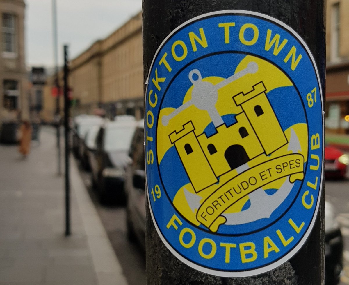 And another from Teesside - Stockton Town sticker on Clayton Street...