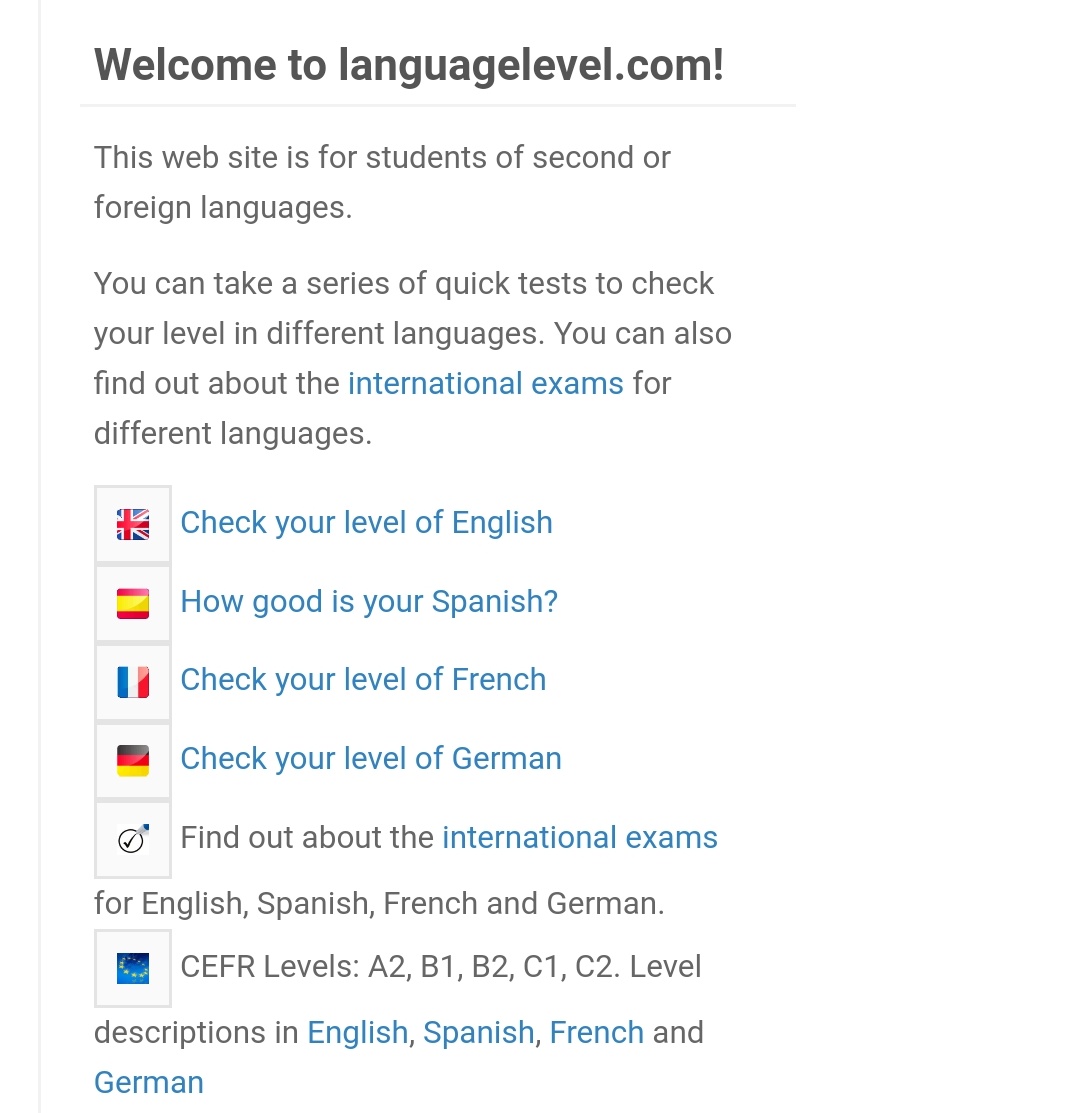 Languagelevel.com اختبار تحديد مستوى