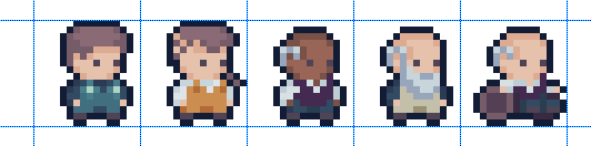 metakitkat's tweet image. Working on some NPCs today! It's crazy how a few pixels can change the impression you get of a character! Who's your favourite so far? :) #pixelart #indiegame
#indiedev
