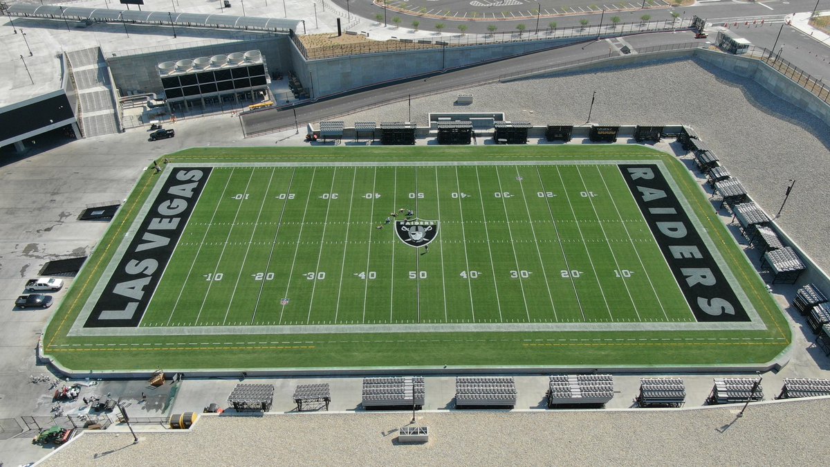 Nothing nicer than a fresh coat of paint. #RJnow #VegasNation #AllegiantStadium