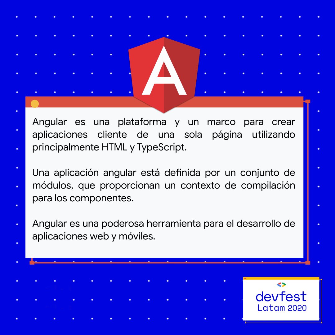 GDGGuatemala's tweet image. ¡#DevFestLatam2020 nos trae cosas nuevas que aprender sobre muchas tecnologías! Entre las cuales encontraremos #ANGULAR!

#GDG #LATAMUNIDA #DEVFESTLATAM #ANGULAR