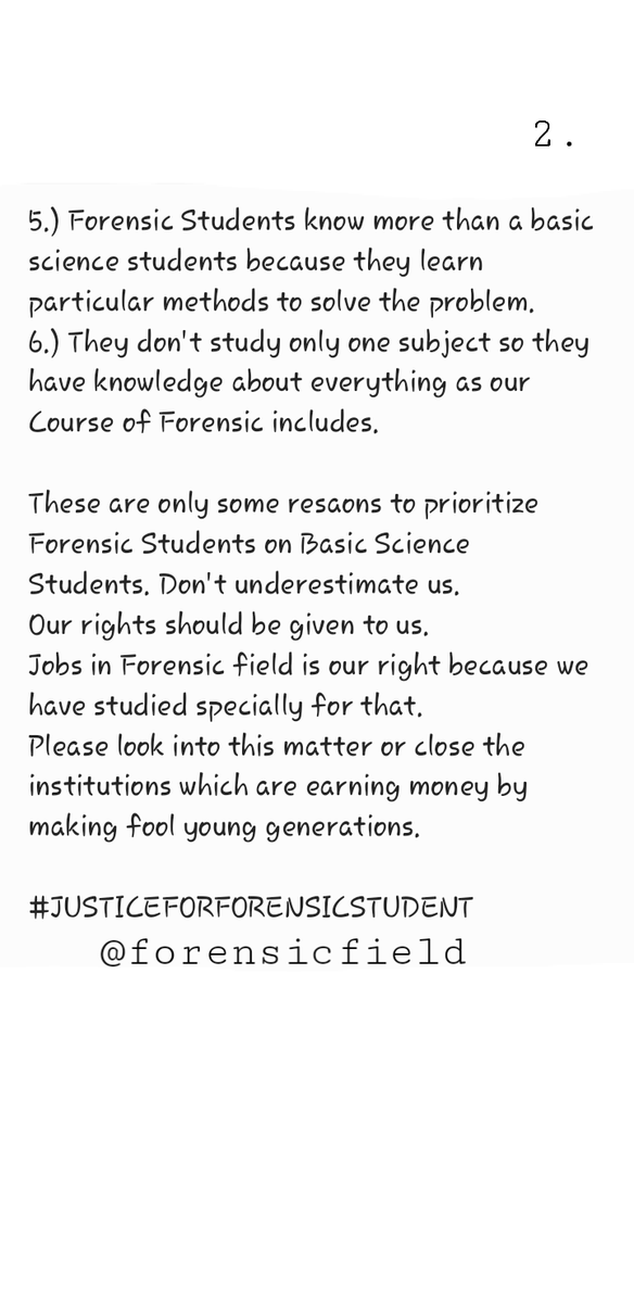 MERINMTHOMAS1's tweet photo. #justiceforforensicstudents #justiceforforensicstudent #forensicscience #forensics #forensicfield #jobsinforensic #ForensicScienceOptionalinUPSC #forensicstudents #forensicscienceoptionalupsc #ForensicScienceOptionalinOSSC #forensicrecruitment @PMOIndia @AmitShah @EduMinOfIndia https://t.co/GvdASWdpIX