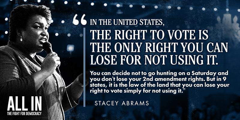 Join #YPImpact tomorrow night, Monday, at 7:00pm as we watch "All In: The Fight for Democracy" and learn about voter rights and suppression. Register for the watch party at buff.ly/3mEPuh6.