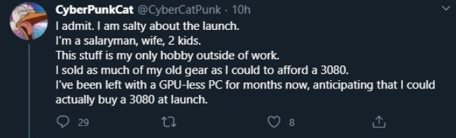 Sovrakha's tweet photo. @Lord_ZED83 @HopnDude @CyberCatPunk @Facts_Kag_Trump @Notanapplefan1 @GamersNexus Actually, Jay responded with "Lol get a load of this guy." Which was obviously too much for Mr. salaryman with a wife and 2 kids with no GPU. https://t.co/bOAvrx31eB