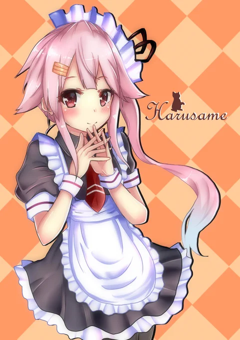 #艦これ 
#春雨進水日
#春雨ちゃん誕生祭
今日9/21は春雨の進水日との事です、おめでとうございます!!という分けで春雨ちゃん過去絵を再UPしておきます('∀`) 