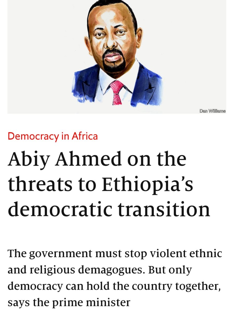 Just finished reading this article by PM  @AbiyAhmedAli. Interesting to see that the argument in the article is informed by,& in keeping with, the long established tradition of the Ethiopian state & its successive leaders & their concept of the source of power & legitimacy.1/7