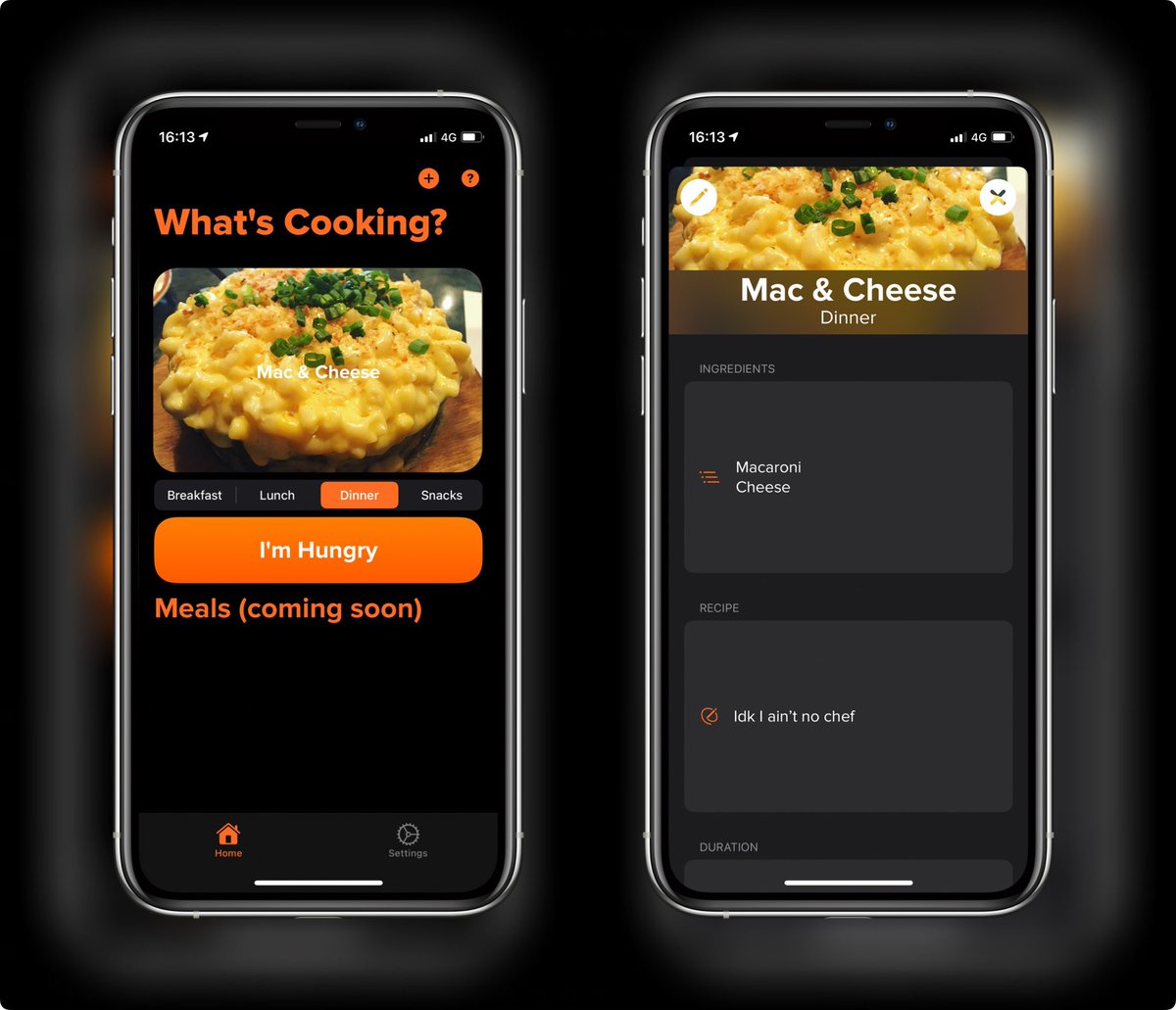 I’ve seen quite a few people doing this, so I’m going to join the club!This thread will contain my progress with my app What’s Cooking, an app that helps you to decide what to eat.  #iOSdev  #swift  #UIKit  #iOS