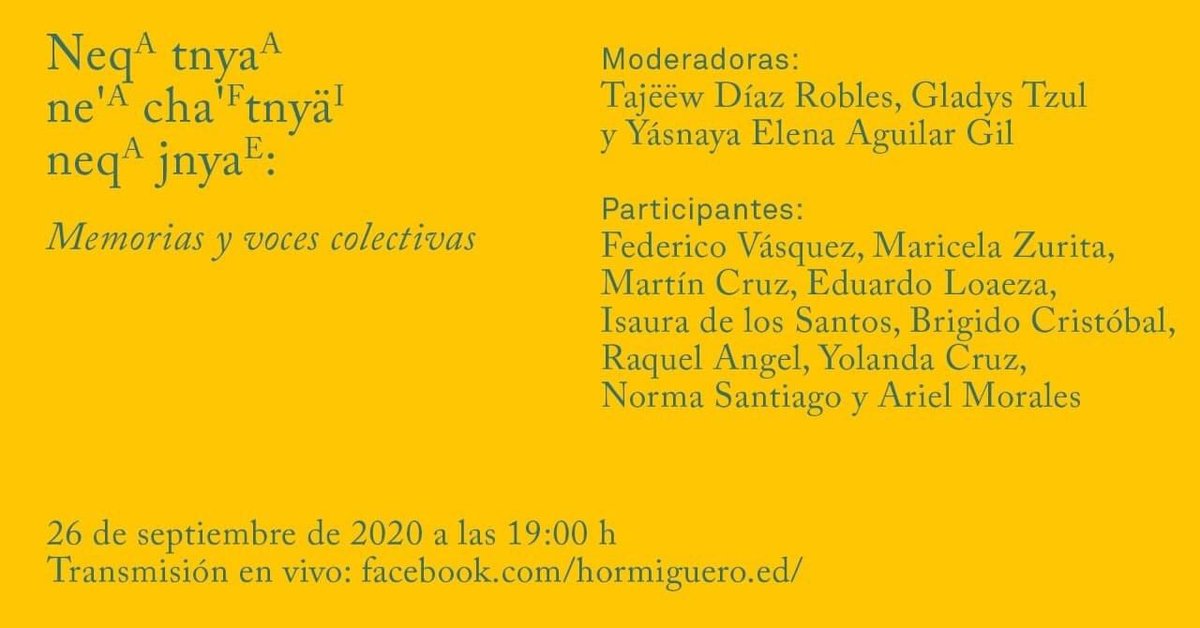 GladysTzul's tweet photo. Memorias y voces colectivas.  Para conmemorar el 31 aniversario del asesinato del dirigente chatino Tomás Cruz.  Ese día conversaremos con la nueva generación chatina que lee sus escritos, que amplia sus palabras y que lleva  sus ideas a insospechados lugares. https://t.co/nyyE02ej6r