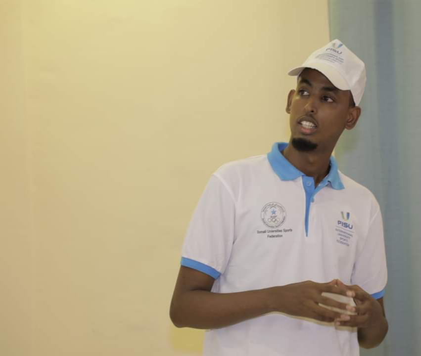 SUSFSomalia's tweet photo. Waxa soo gabagabowday munaasibaddii weyneyd ee lagu maamuusayey Maalinta Caalamiga ah ee Ciyaaraha Jaamacadaha Adduunka. 

 #LetsIDUS 
#IDUS2020
#WeAreAfrica
#SUSFSOMALIA
@SUSFSomalia 
@FISU 
@fasuafrica https://t.co/ql2NtwUcWq