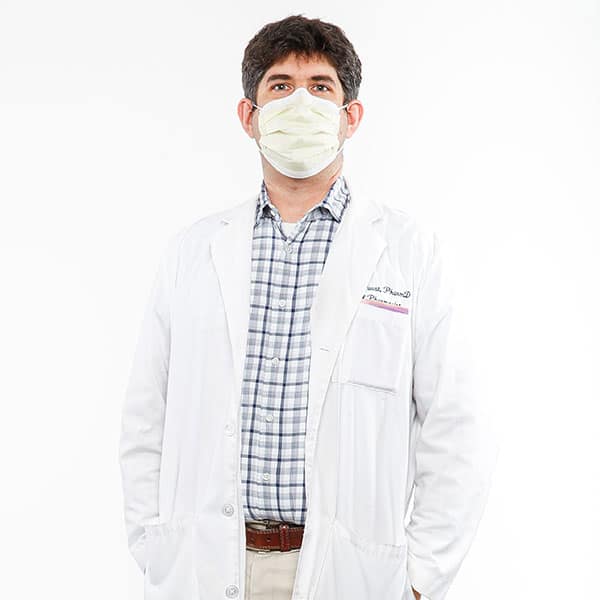 Andrew Faust critical care clinical pharmacist at Presby.“COVID-19 has really put a focus on teamwork," Faust said.  https://interactives.dallasnews.com/2020/saving-one-covid-patient-at-texas-health-presbyterian-hospital-dallas/