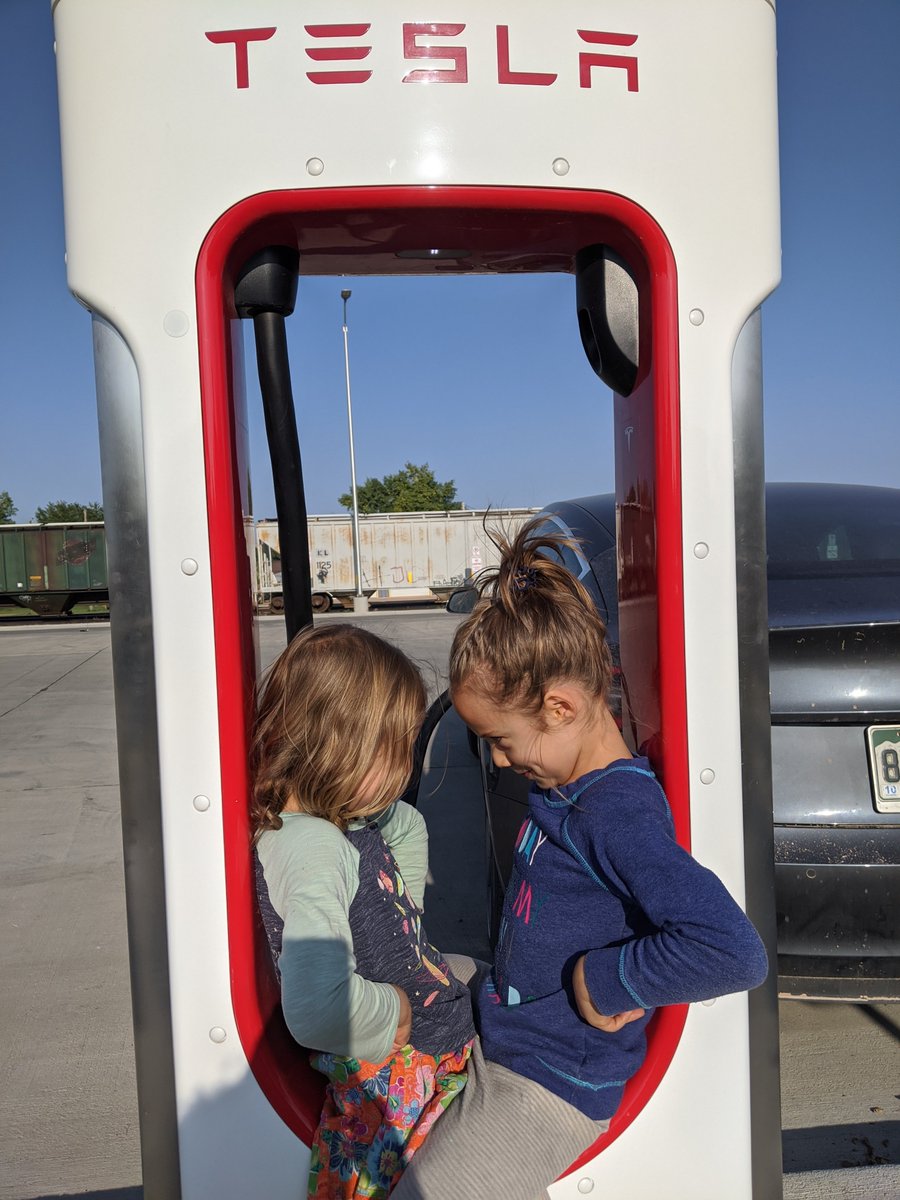 HealthIsWild's tweet photo. @elonmusk when will there be a camper van? At least the chargers are great to play on https://t.co/6o6PB8hvfb