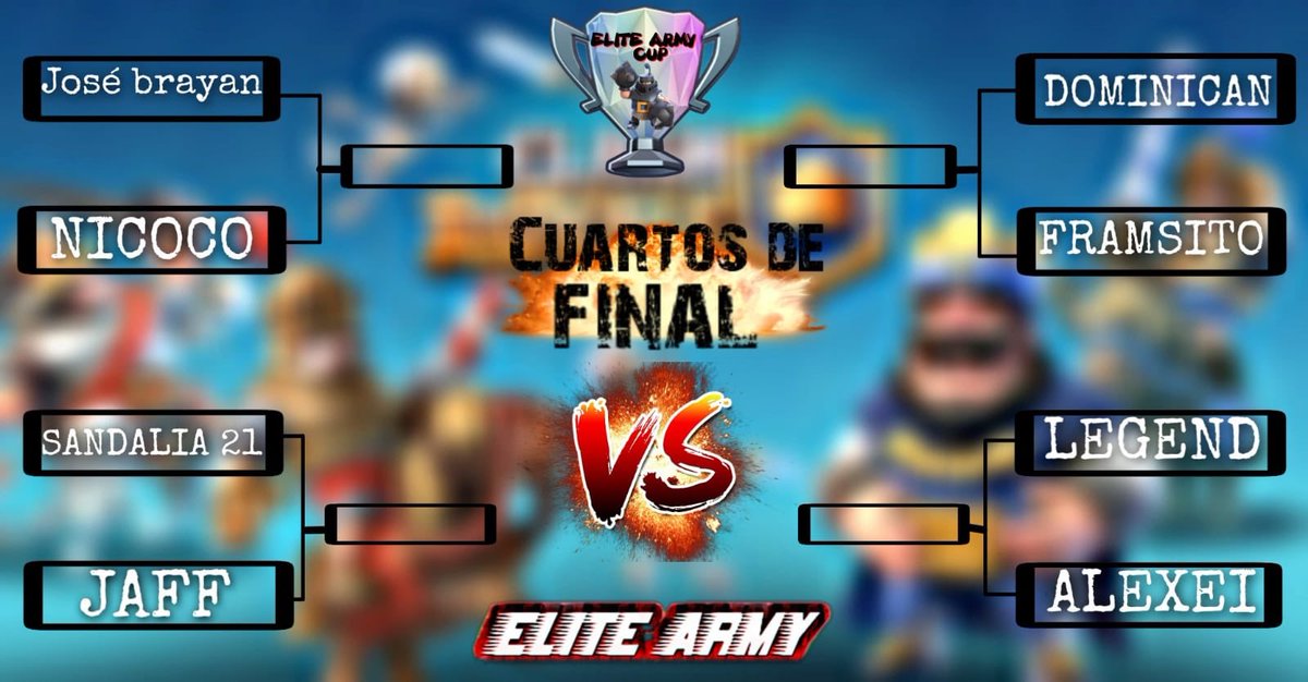 Elite Army (@elitearmy10) on Twitter photo Hoy continuamos con las acciones se vienen los 4tos de final.. transmicion 6:00 pm facebook.com/ELITEARMYOFICI… @AlexeiCr161 <a href="/Sandalia21CR/">Sandalia21</a> <a href="/JoseBrayanCR/">Jose Brayan</a> <a href="/VPX_GAMING/">F/A VPX GAMING</a> @NicocoSalgado Hoy continuamos con las acciones se vienen los 4tos de final.. transmicion 6:00 pm facebook.com/ELITEARMYOFICI… @AlexeiCr161 <a href="/Sandalia21CR/">Sandalia21</a> <a href="/JoseBrayanCR/">Jose Brayan</a> <a href="/VPX_GAMING/">F/A VPX GAMING</a> @NicocoSalgado
