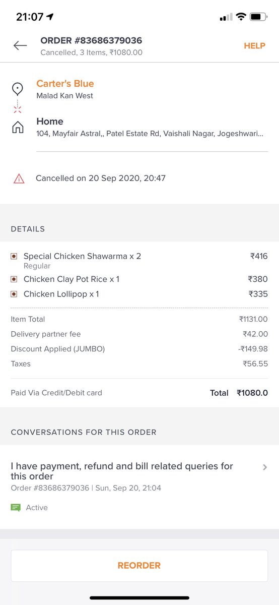 saurabhkamble's tweet image. ⁦@SwiggyCares⁩ what is happening???
Why is my order cancelled???
The delivery guy was below my apartment..!! I have been waiting for him since almost an hour And No refund..?? Is there anyone I can complaint this too??