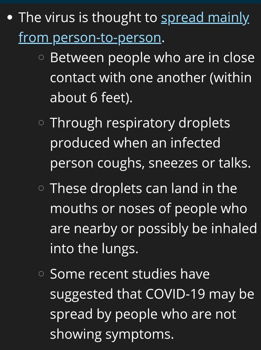 4. That's distinctly different from CDC's or WHO's main guidance which is largely about close contact (see below, CDC on right, WHO on left) The importance of long range aerosols and ventilation is an afterthought, buried in documents, not front and center like it should be.