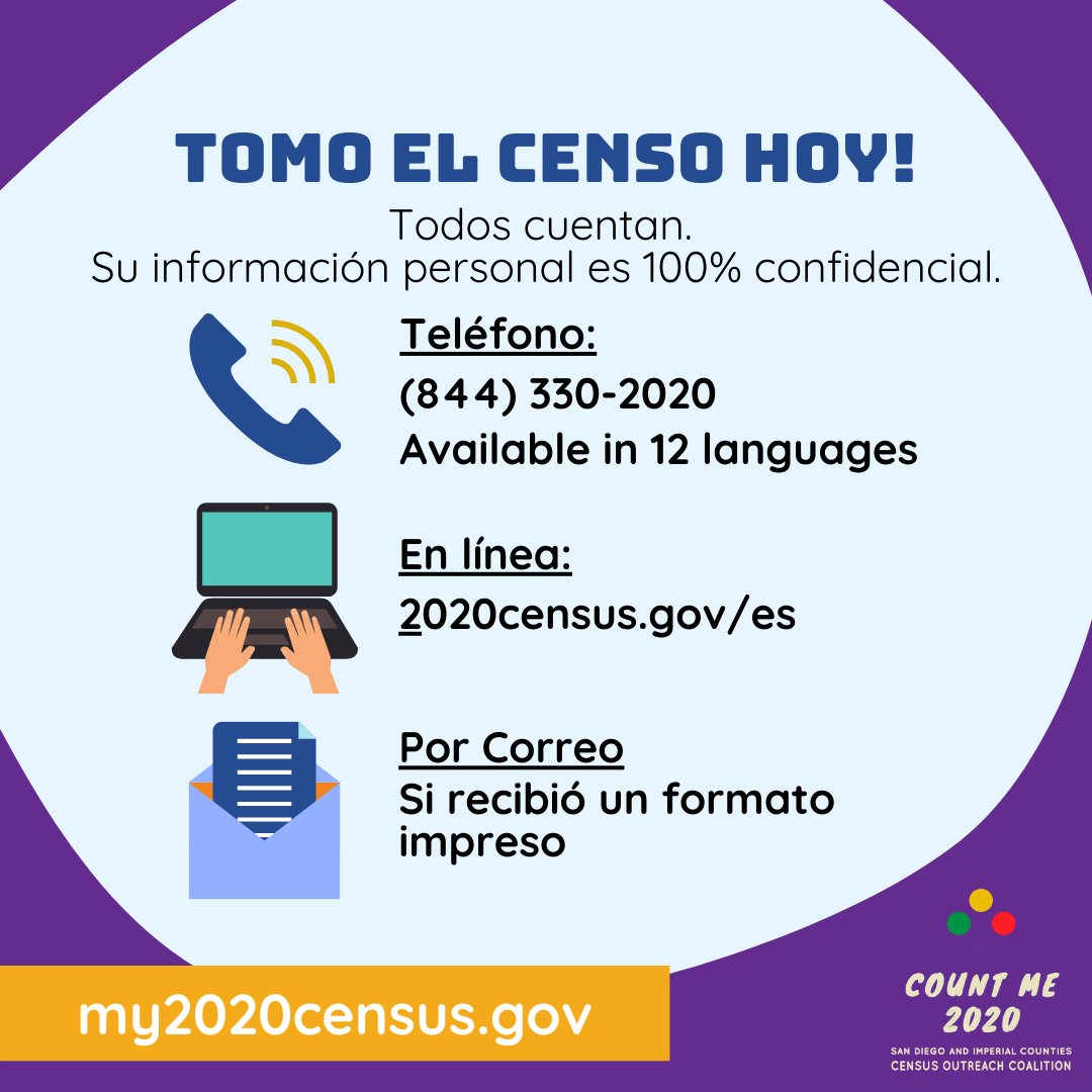 countme2020's tweet photo. 10 DAYS LEFT to be counted in the #2020census. Today, text your friends and neighbors to help them be counted in the census. Host a virtual hangout and catch up while you're at it! Be counted today: https://t.co/97jGiFBfu9 

#everyonecounts #countme2020 https://t.co/UXgiNlyKqR