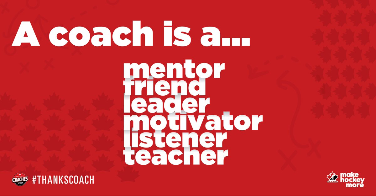 Celebrating you, Coach! For being the ultimate team player, on and off the bench. 🏒📋 #ThanksCoach 

#CoachesWeek | <a href="/CAC_ACE/">Coaching Association of Canada</a>