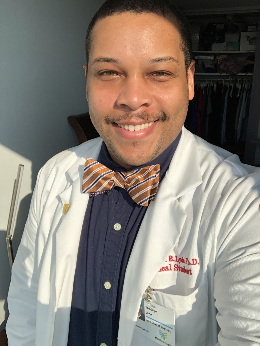 Hi #MedTwitter👋🏾, I’m Randolph Lyde and an MS3 @templemedschool! I’m still figuring out what specialty I want to do but research👨🏽‍🔬, business, academic medicine, & mentoring students are my passions.
#MDloading #MBAloading #BMiM #Thriving future #PhysicianScientist #phdlife
