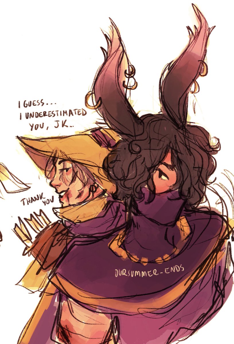 oursummer_ends's tweet photo. 🐰🏹🤭... 
idk more #koobi final fantasy au https://t.co/4u5c4Ceby4