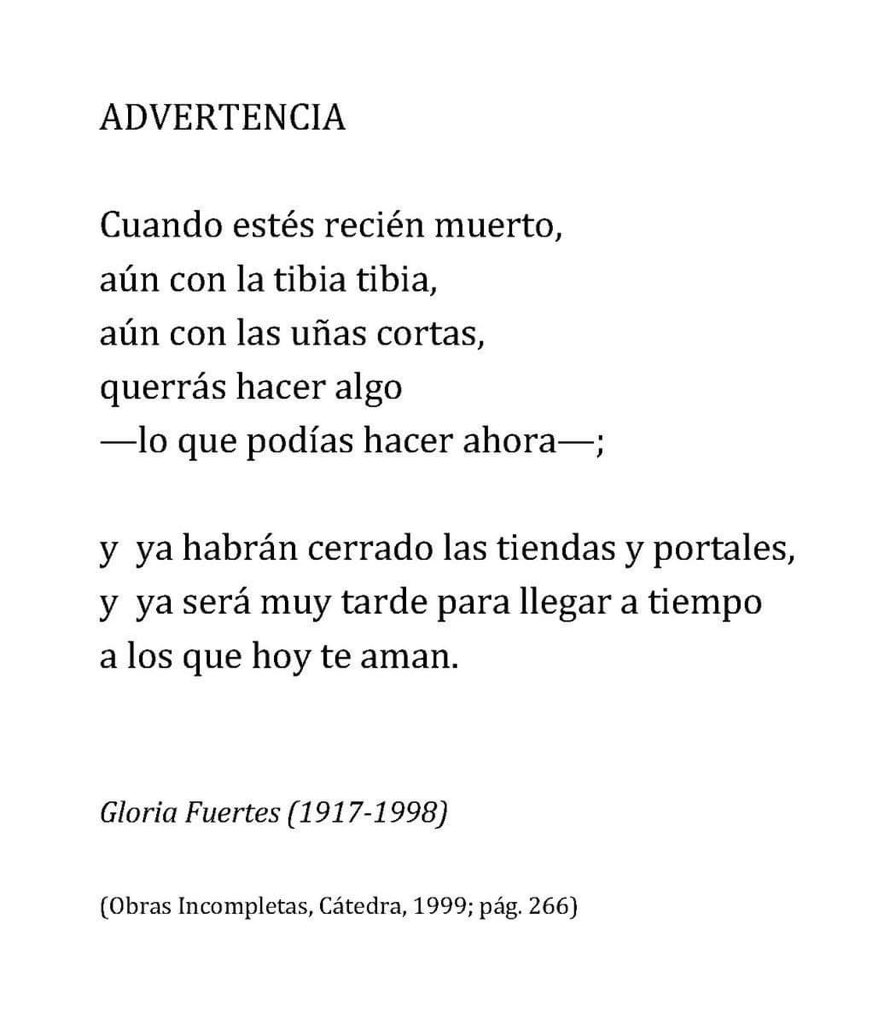 _anapastor_'s tweet photo. Y ya será muy tarde...
#GloriaFuertes https://t.co/nBOxXAWyj4