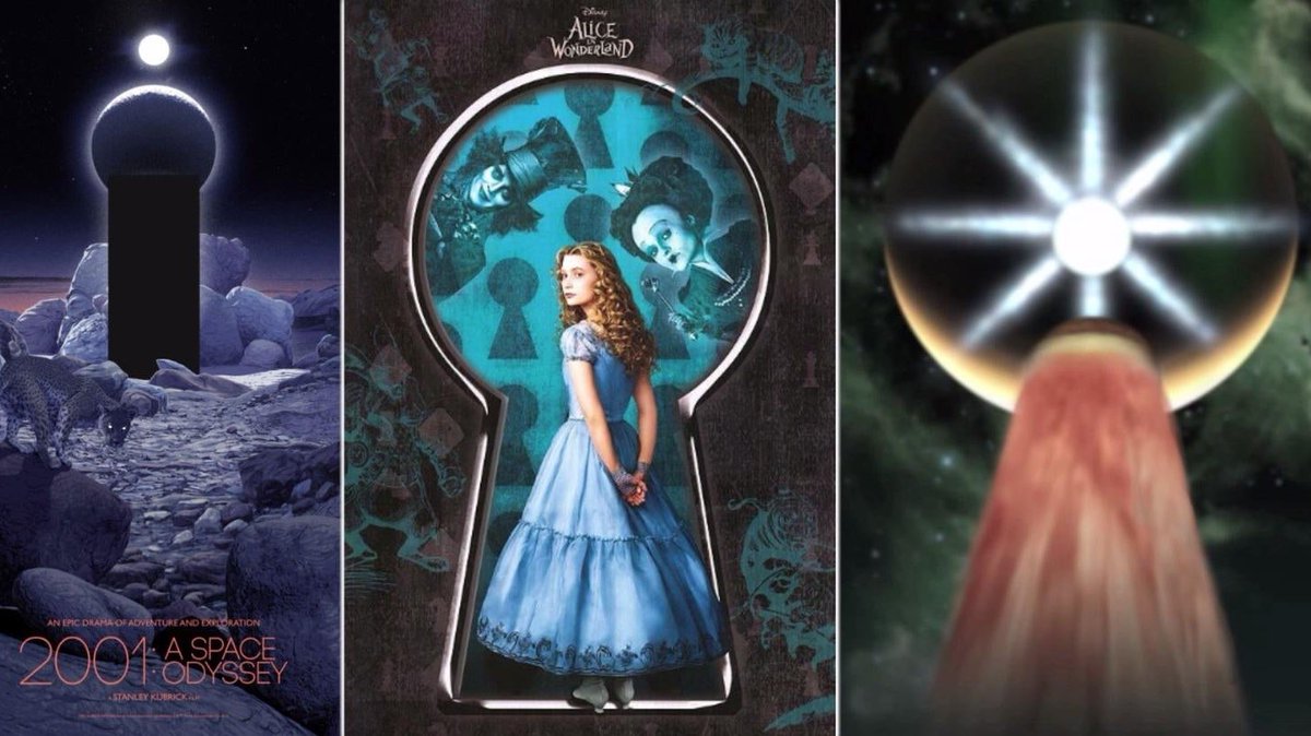 Many people have pointed out that the hypothetical Saturn, Venus, Mars alignment also looks like a keyhole. Perhaps humans subconsciously chose to associate this shape with doorways for this reason. Many movies also use the keyhole to symbolize a portal to another world.