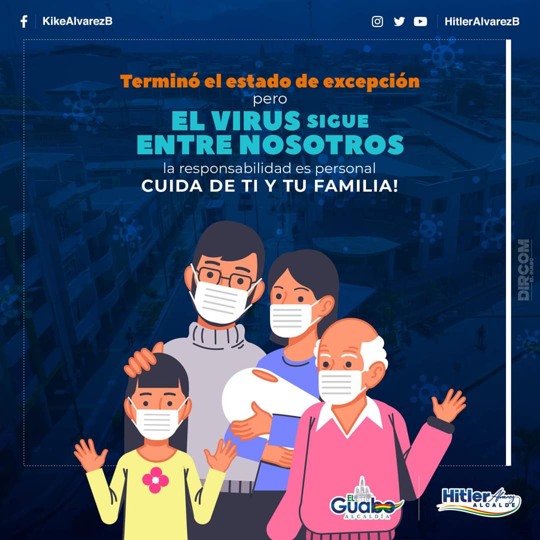 No debemos bajar la guardia, el #covid19 está entre nosotros.
#UnidosVenceremos
#HitlerÁlvarezAlcalde