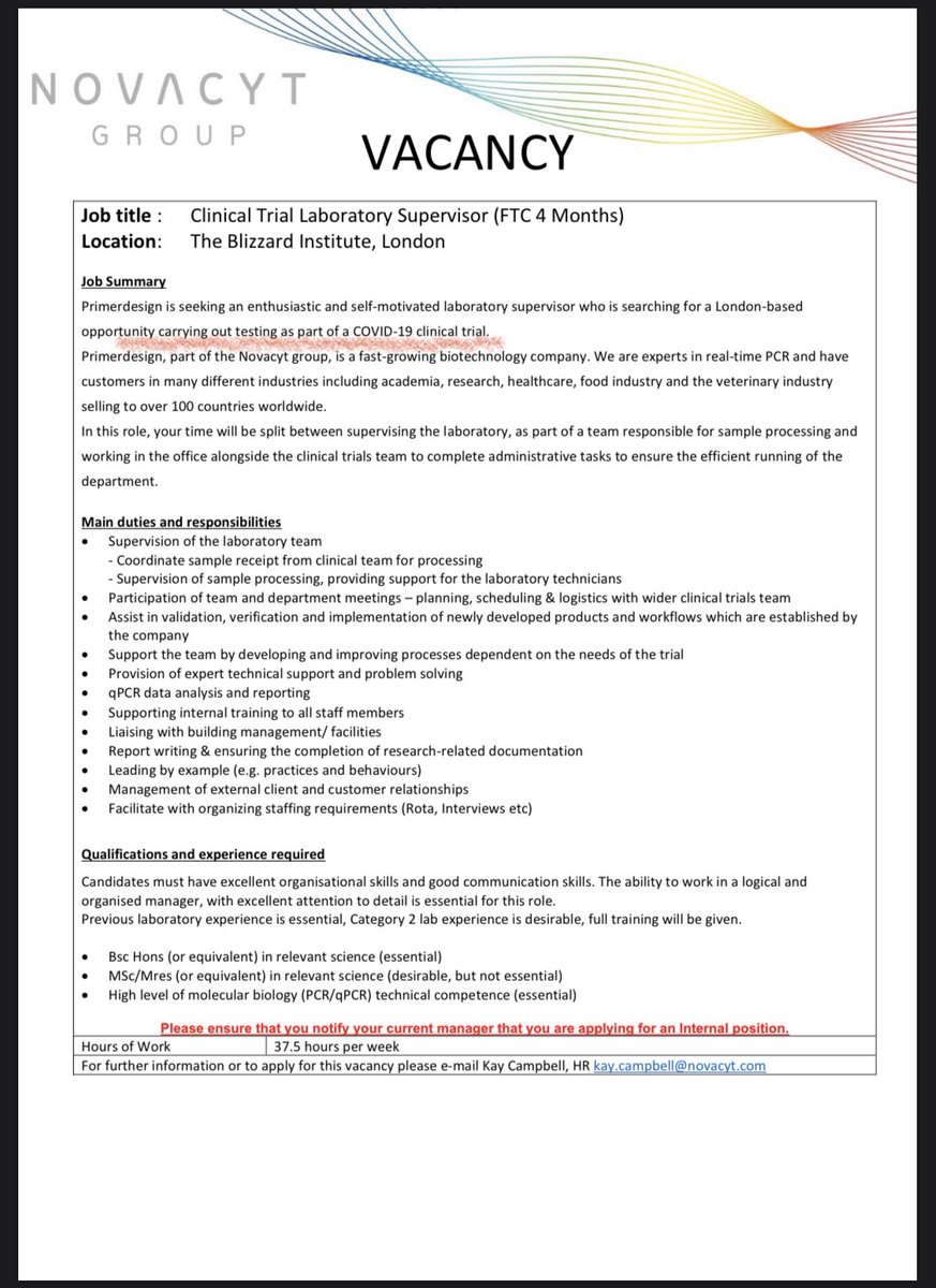  #Ncyt  #Novacyt  $alnov New lighthouse labs Bracknell is Almost a stone’s throw away from Novacyt in Camberley. Coincidence??New job : Lab supervisor to work out of the blizzard institute, queen Mary’s... “To carry out Testing as part of a clinical trial”Coincidence??  https://twitter.com/DHSCgovuk/status/1307643167152504833