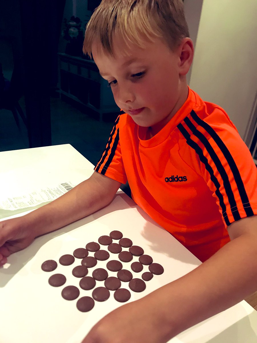 SKC83's tweet photo. Benjamin enjoying working out how much each piece of chocolate cost for the Chocolate Topic 🍫 now on to the taste test... @MoorlandsKS2 https://t.co/iBqgLTrfbM