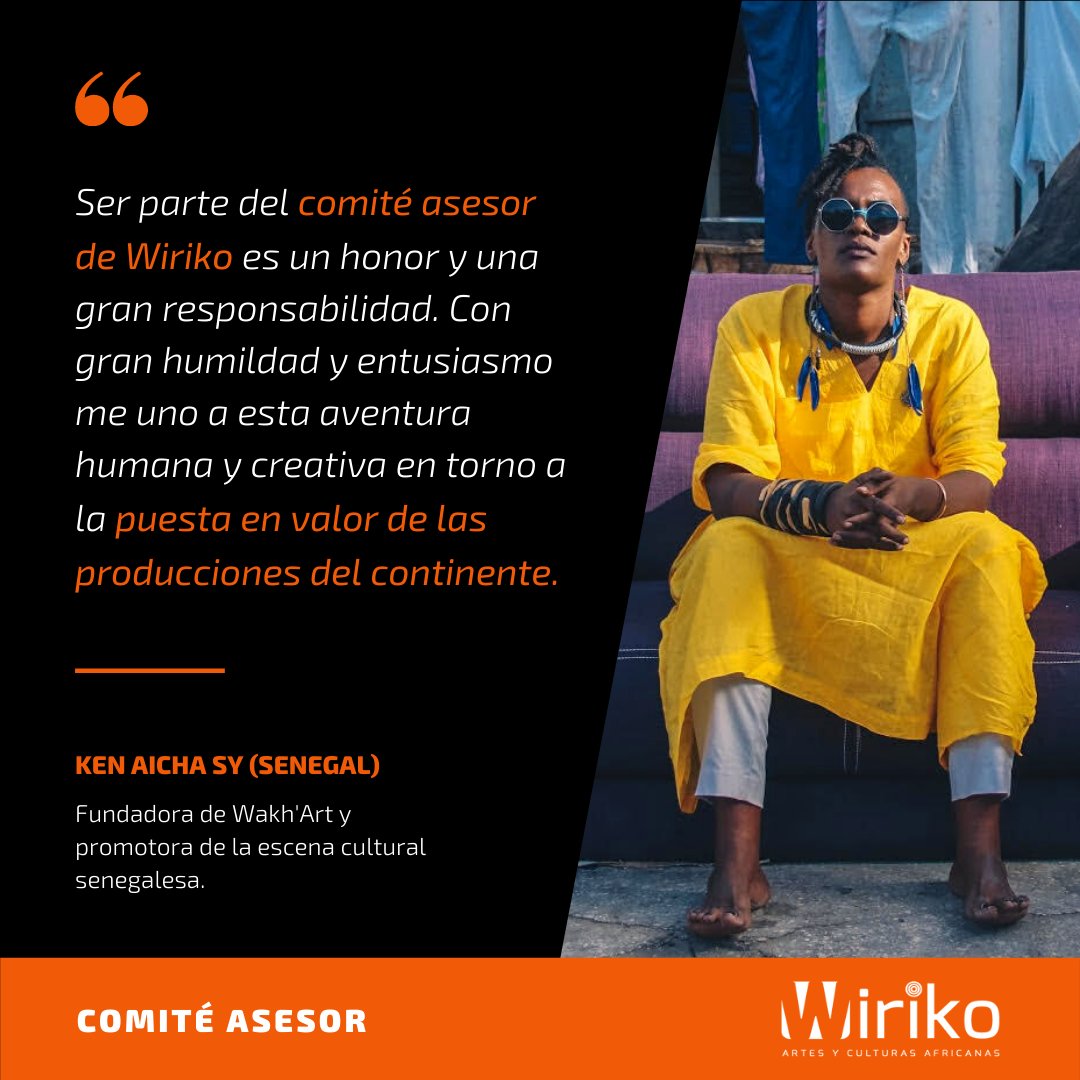 Responsabilidad para comunicar y promover la labor del sector cultural africano es lo que apela <a href="/WakhArt/">Akya Sy</a> xa unirse al Comité Asesor. Nos une un firme compromiso! (y sigue Spoiler): mañana revelaremos un nuevo proyecto que así lo demuestra! Stay tuned! 🤩
wiriko.org/quienes-somos/