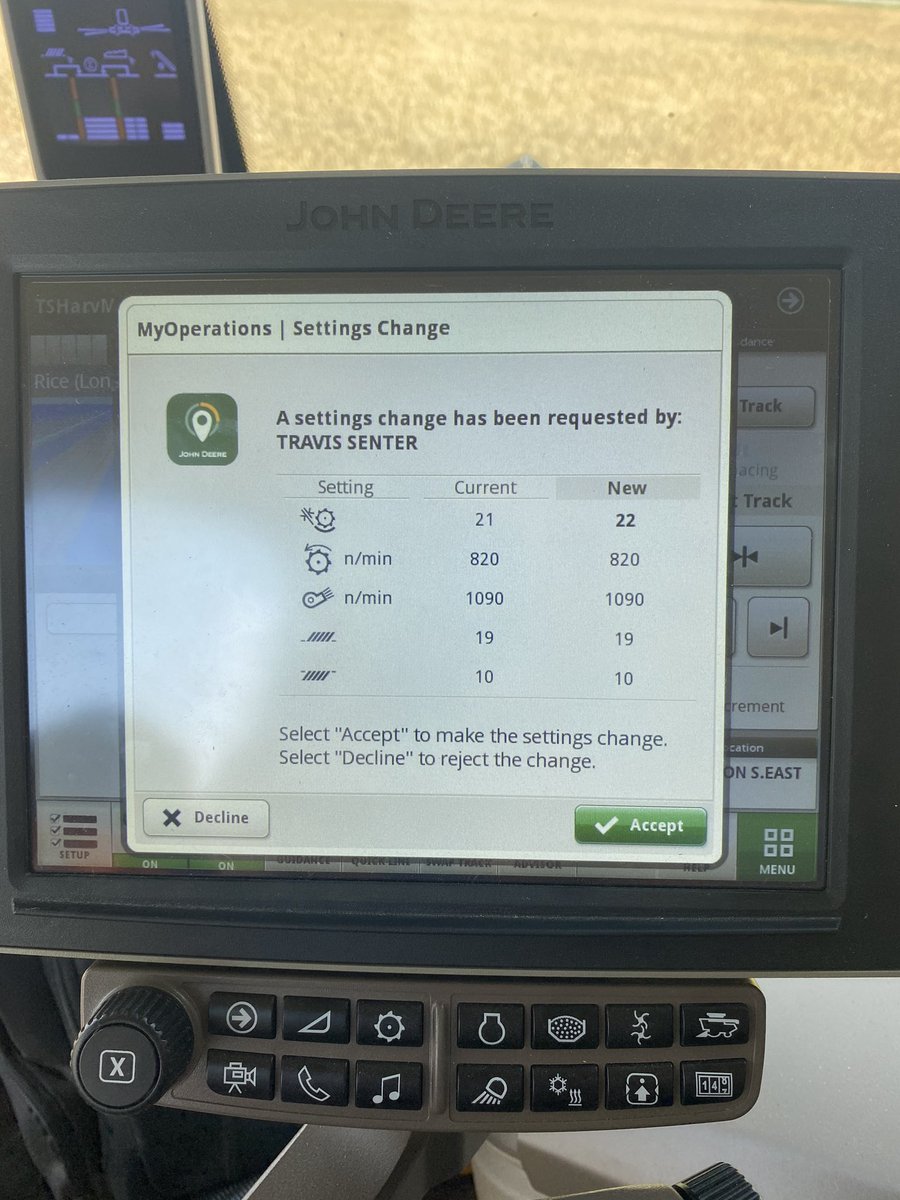Travis Senter (@traviss22) on Twitter photo It’s still amazing to me everything you can do with the <a href="/JohnDeere/">John Deere USA</a> #myoperations app. Remote adjustments for each combine make sure you can optimize settings and get each machine tuned properly. #farming #agtech #agriculture #harvest2020 It’s still amazing to me everything you can do with the <a href="/JohnDeere/">John Deere USA</a> #myoperations app. Remote adjustments for each combine make sure you can optimize settings and get each machine tuned properly. #farming #agtech #agriculture #harvest2020
